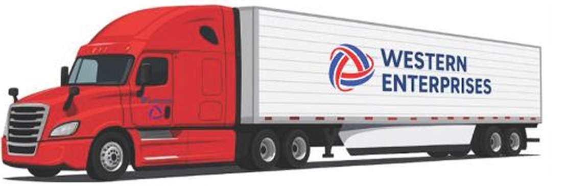 Large commercial truck used for refrigerated freight transport