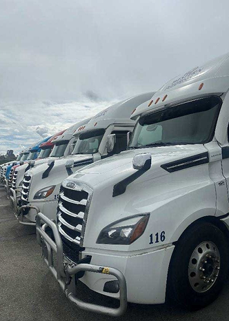 Refrigerated truck transporting goods across the United States